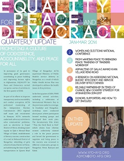 Quarterly report 1st quarter cover page